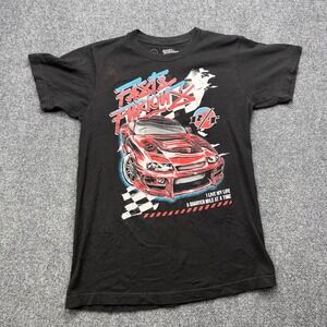 Fast & Furious Movie Graphic Streetwear Black Short Sleeve T-Shirt